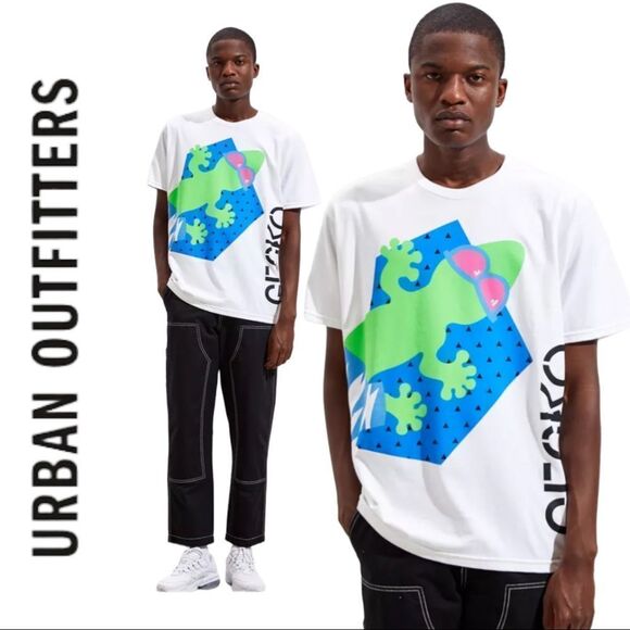 NEW Urban Outfitters UO Gecko Wrap Tee Shirt T-Shirt M - Picture 1 of 3